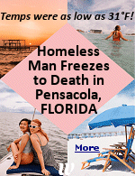 After a night in which temperatures dipped as low as 31 degrees, Pensacola police are investigating the death of a homeless person found near Loaves and Fishes Soup Kitchen. During cold weather events, particularly when the temperature dips below 40 degrees, officers attempt to track down and speak with unhoused people to ask if they would like a ride to a local cold weather shelter, but sometimes they don't always accept the offer. 31� Fahrenheit would be a heat wave in January here in Minnesota. 